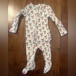 Waffle Knit Spearmint Baby zip up Footie